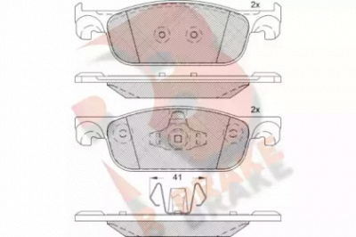 R BRAKE rb2274 -  Комплект тормозных колодок, дисковый тормоз